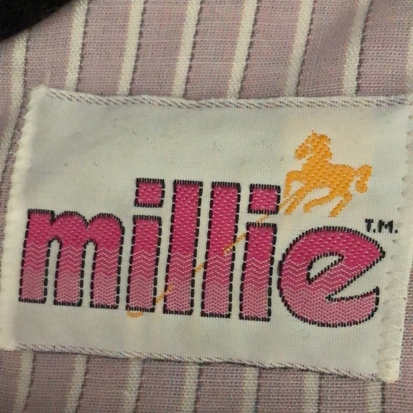 Millie Sweet VINTAGE Lavender Stripe Western Riding Button Down Blouse Size 5/6 - Picture 11 of 13